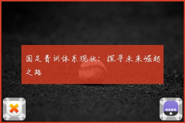 国足青训体系现状：探寻未来崛起之路